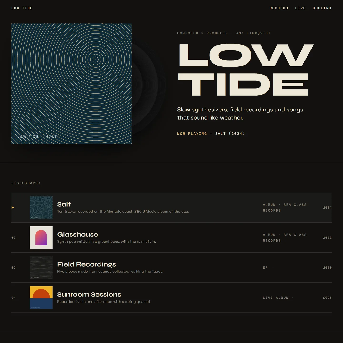 Liner Notes, still