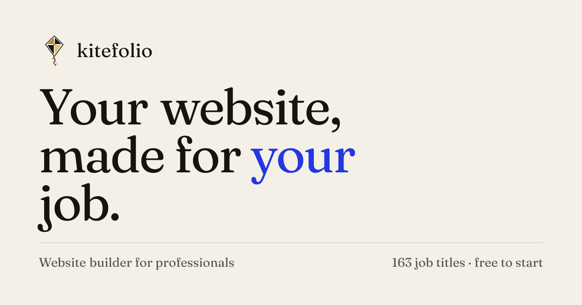 I built a portfolio website builder where every design comes already written for your job (150+ jobs